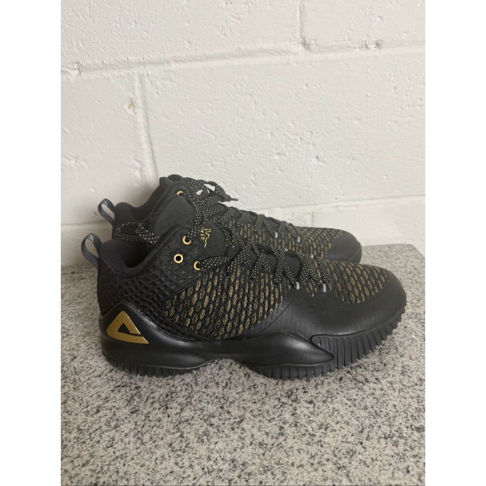 PEAK High Top Lou Williams Streetball Master Black Gold Basketball Shoes Men’s S